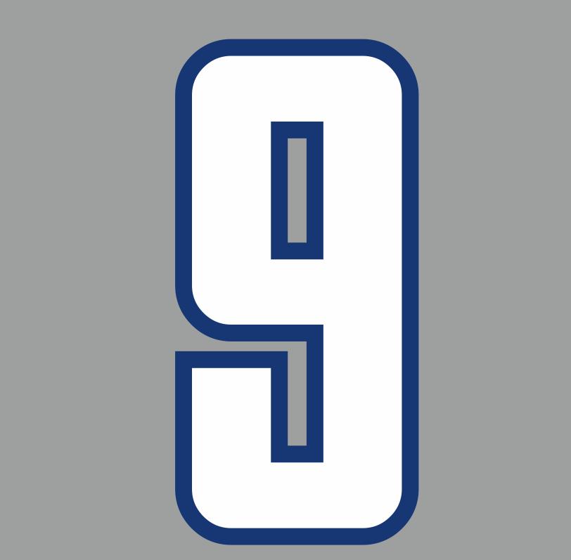 Vancouver Canucks Jersey Number 9 White Blue iron on transfers for clothing